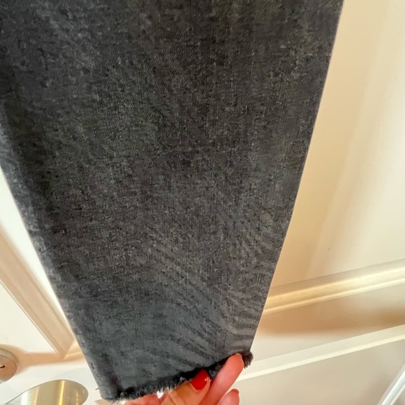 J Brand - Fame Ankle Jeans - Raw Hem - Subtle Grey on Black Zebra Stripes - 27 - Picture 6 of 14